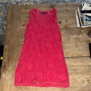French Connection Coral Lace Trim Top